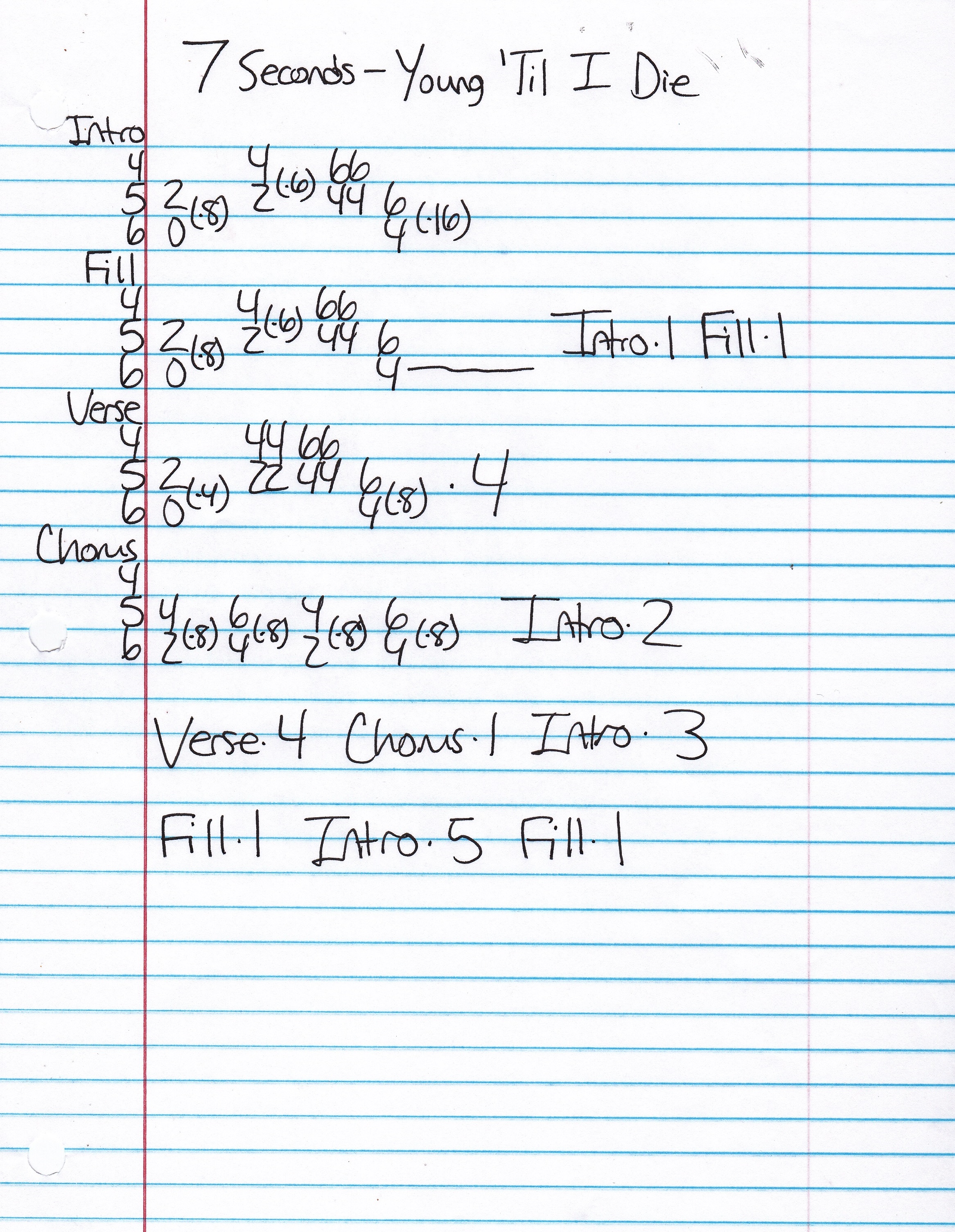 High quality guitar tab for Young Til I Die by 7 Seconds off of the album The Crew. ***Complete and accurate guitar tab!***